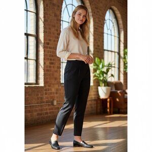 NWT Express Black Ankle Pants High Rise Tailored Fit Size Large